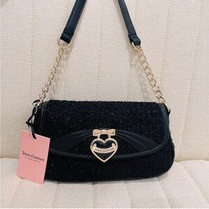 🆕Juicy Couture black tweed should bag NWT